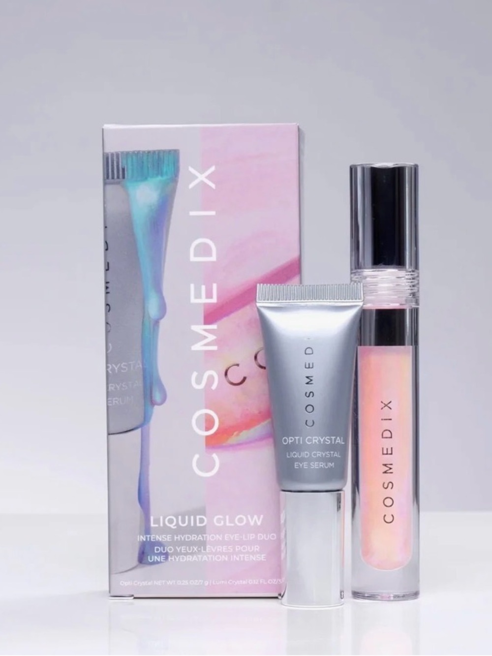 COSMEDIX Liquid Glow - opti crystal eye serum and lumi crystal lip hydrator